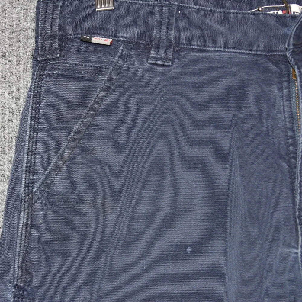 Carhartt FR‎ Relaxed Fit Cargo Pants Men Navy Blue Flame Resistant Workwear W34 - Picture 5 of 8